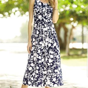 Beautiful blue and white floral dress CHADWICKS of Boston